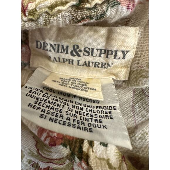 Ralph Lauren Denim & Supply Floral Tiered Maxi Skirt Medium Boho Cottagecore - Picture 10 of 16